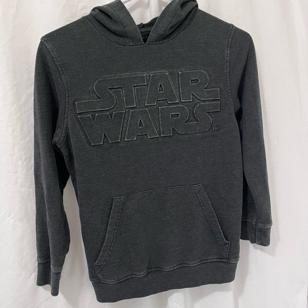 Boys Star Wars Hoodie Small Dark Gray